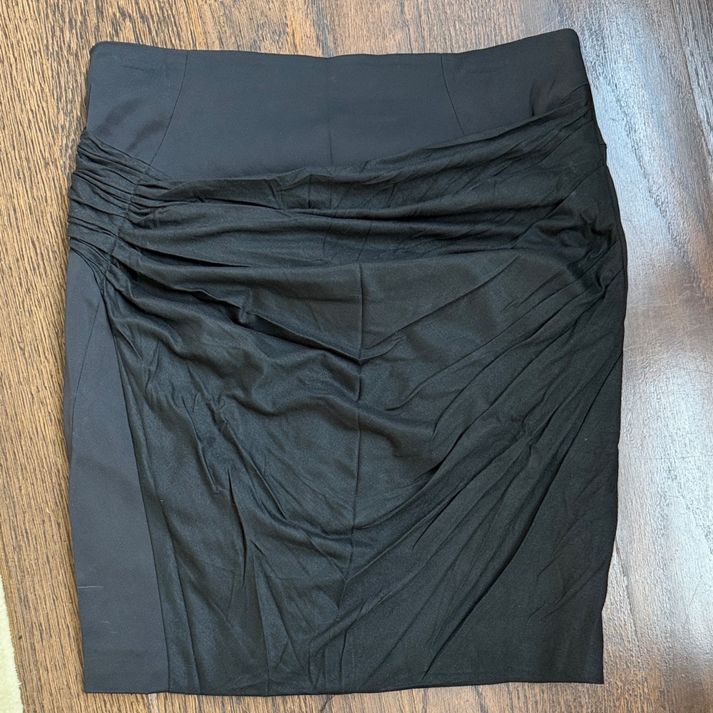THAKOON Black Pencil Skirt with front ruched panel Size 10